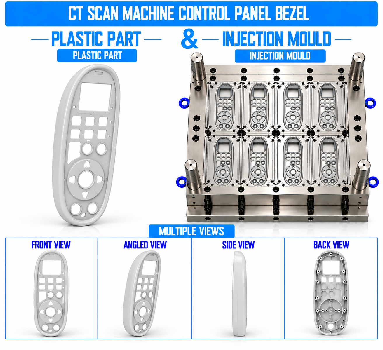 CT Scan Machine Plastic Control Panel Bezel Mould and Moulding Service